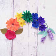 Felt rainbow flower kit